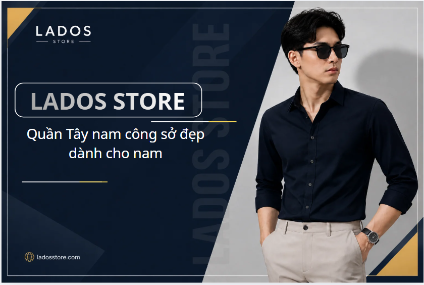 Quần Tây nam công sở màu đen lịch lãm dành cho nam