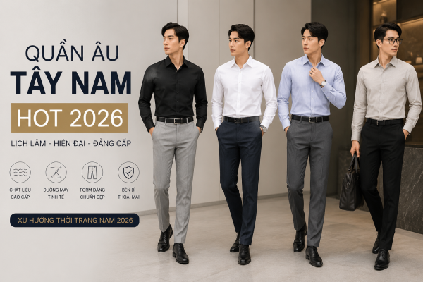 Quần Âu Tây Nam Hot 2026 phong cách lịch lãm hiện đại