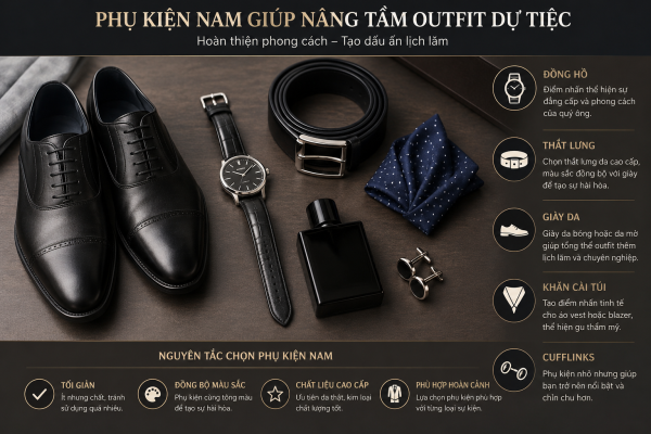 Những Phụ kiện dự tiệc sang trọng cần mang