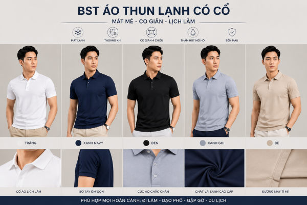 Cách chọn áo thun lạnh có cổ phù hợp cho nam giới