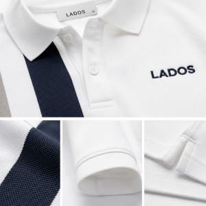 Áo polo nam LADOS phối sọc dọc thanh lịch