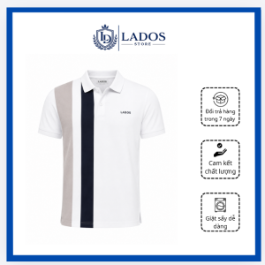 Áo polo nam lados phối sọc dọc thanh lịch