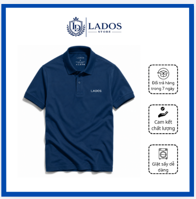 Áo polo LADOS màu xanh navy nam tính