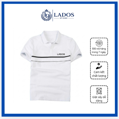Áo thun polo LADOS phối sọc ngang độc đáo