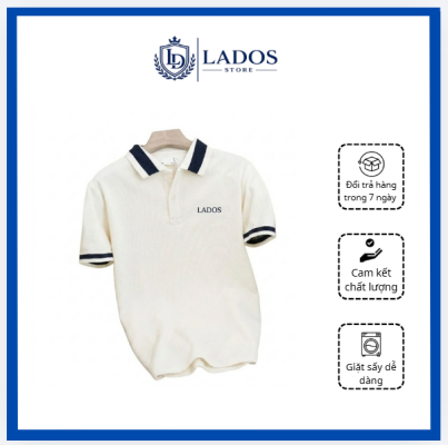 Áo polo chính hãng LADOS viền xanh navy