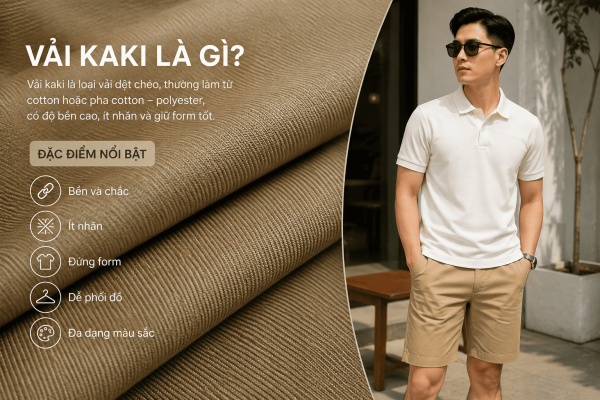 Vải kaki nam là gì